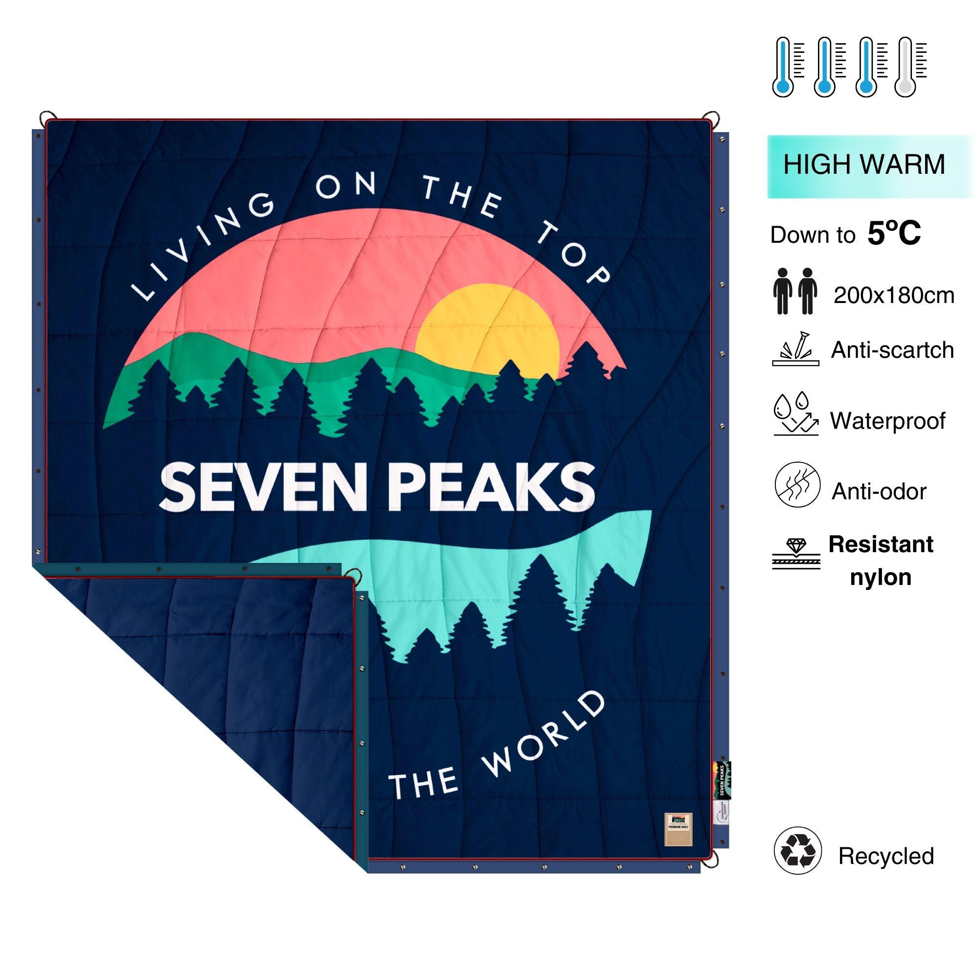 Edredón de exterior XL Seven Peaks azul 200x180cm 2/9