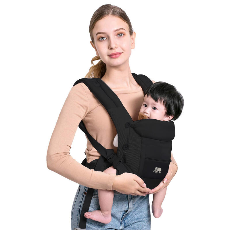 Marsupiu ergonomic - Port-bebe 4-în-1 - Negru