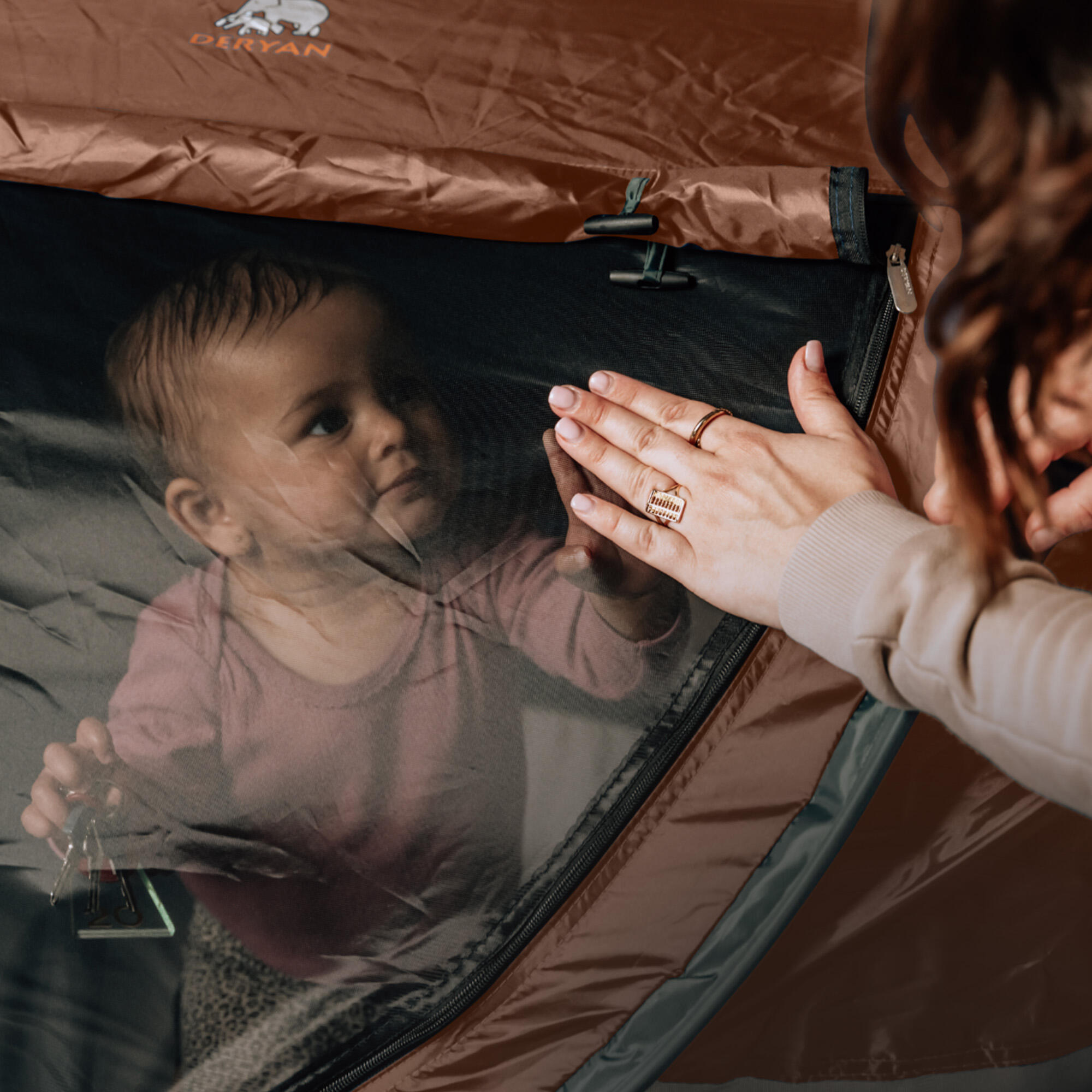 Deryan Peuter Luxe Campingbett - Inklusive selbstaufblasbarer Matratze – Caramel 7/7