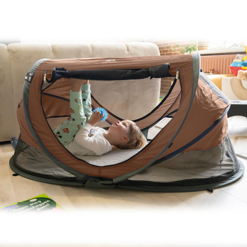 Cuna Deryan Niño pequeño Luxe Camping - Incluye colchón autoinflable - Navy