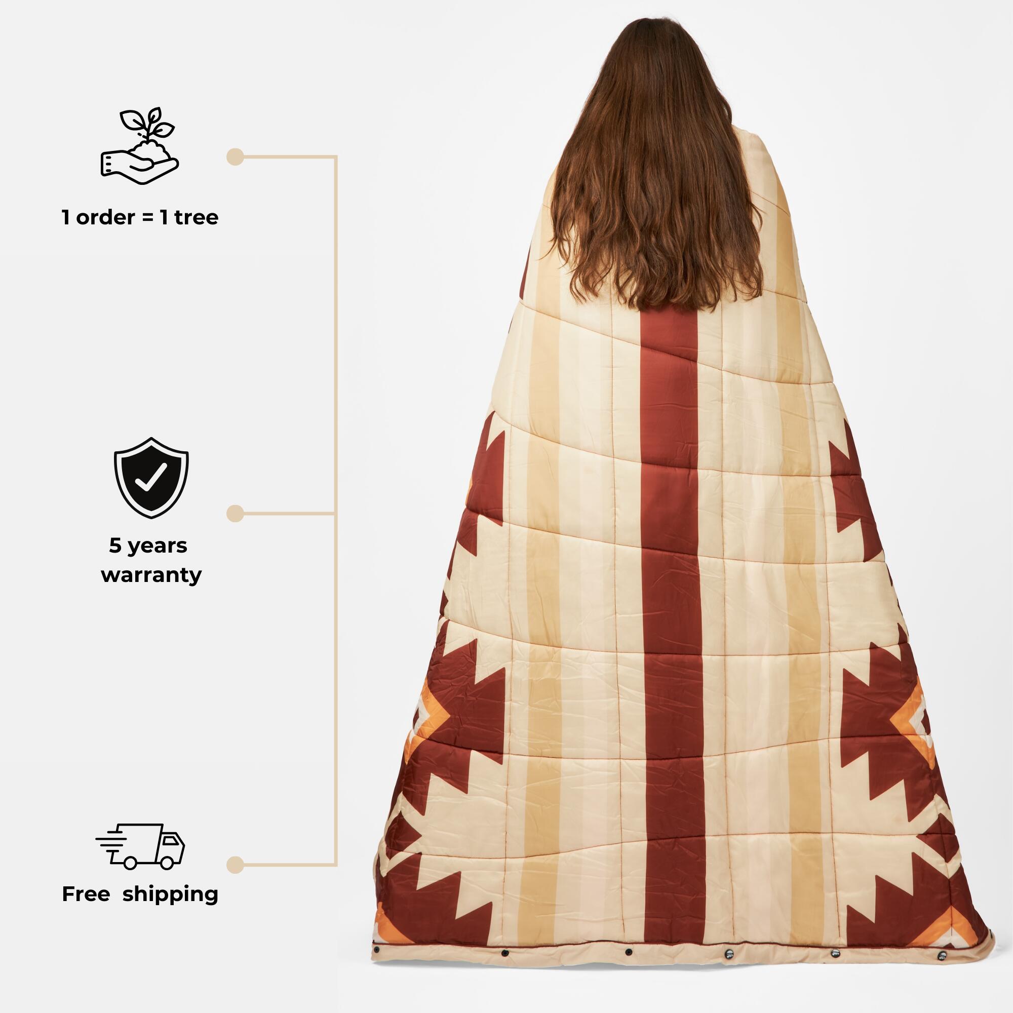 XL Outdoor-Bettdecke Seven Peaks Navajo beige 200x180cm 3/7