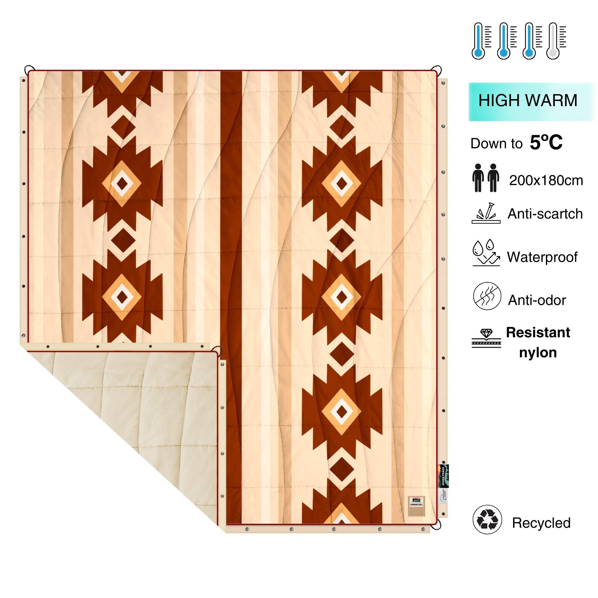 XL Outdoor-Bettdecke Seven Peaks Navajo beige 200x180cm 2/7