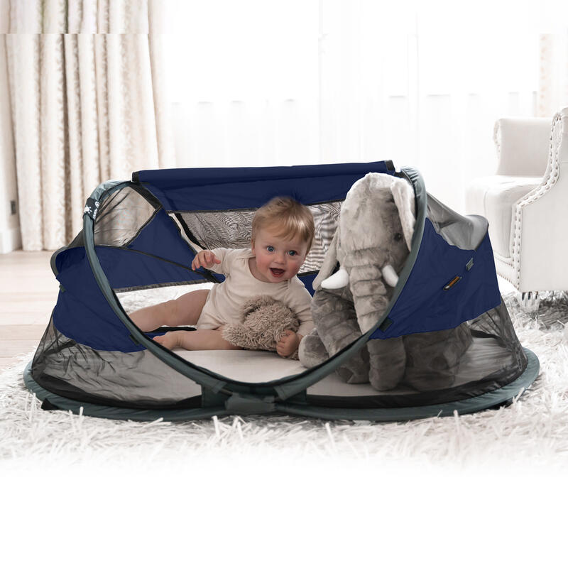 Baby Luxe Campingbedje - Inclusief zelfopblaasbare matras - Navy