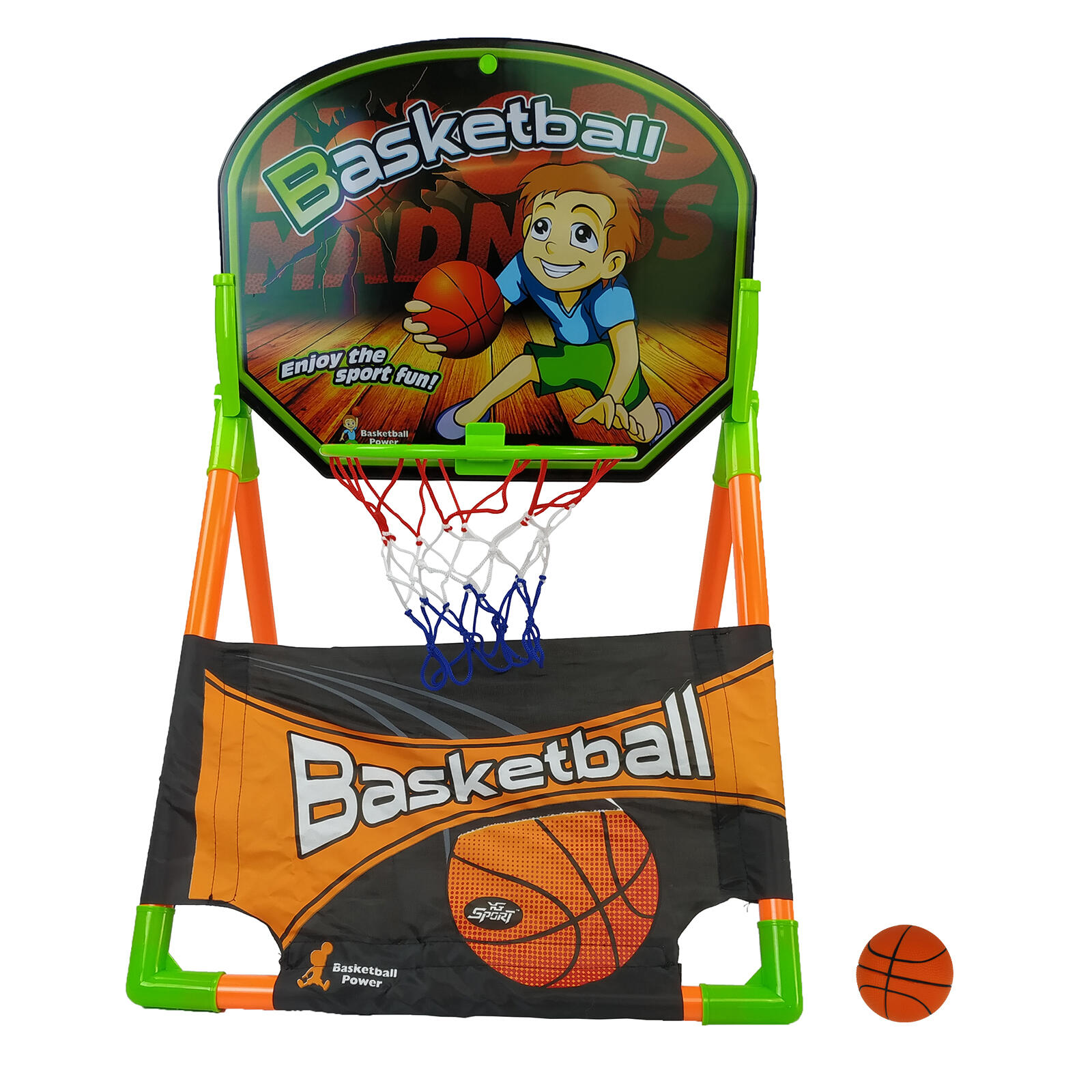 Cesto de Basquetebol para o ao ar livre com bola de 12 cm 2/4