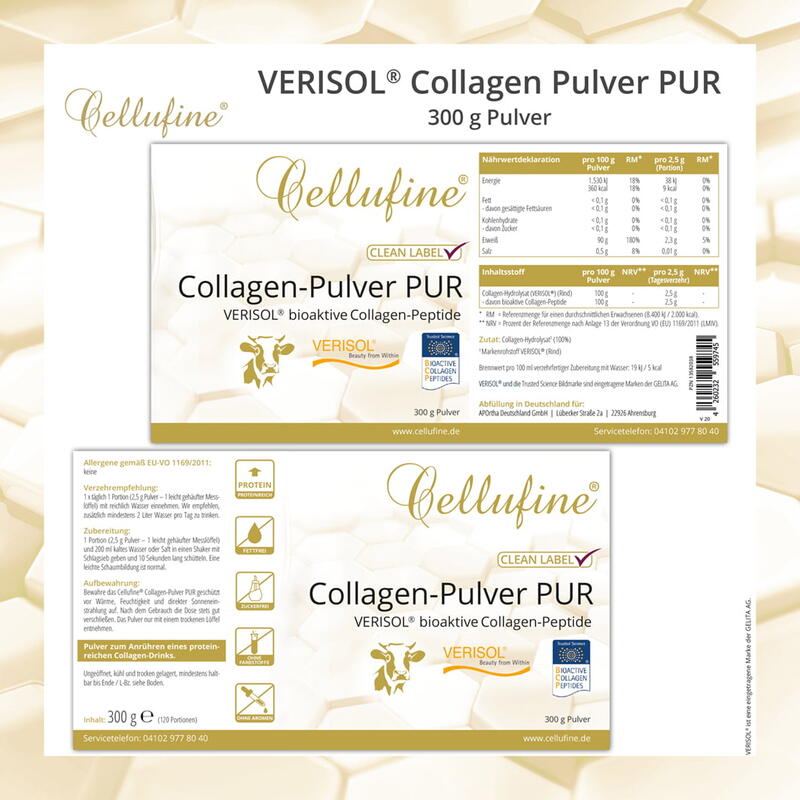 VERISOL® B (Rind) Collagen-Pulver PUR - 300 g Dose