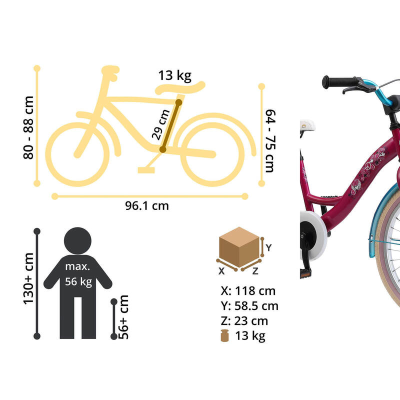 Vélo enfant 20 pouces à partir de 6 - 9 ans, VTC Classic