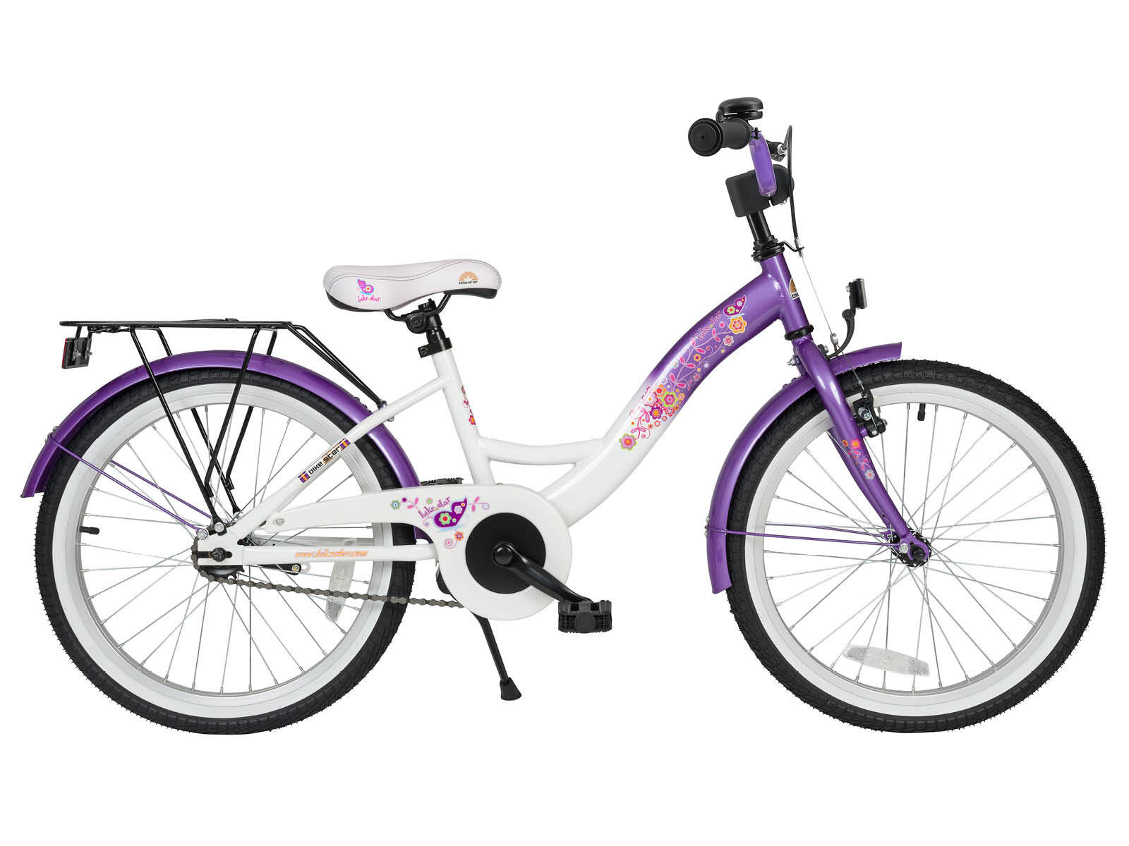 BIKESTAR Bikestar kinderfiets Classic 20 inch lila/wit