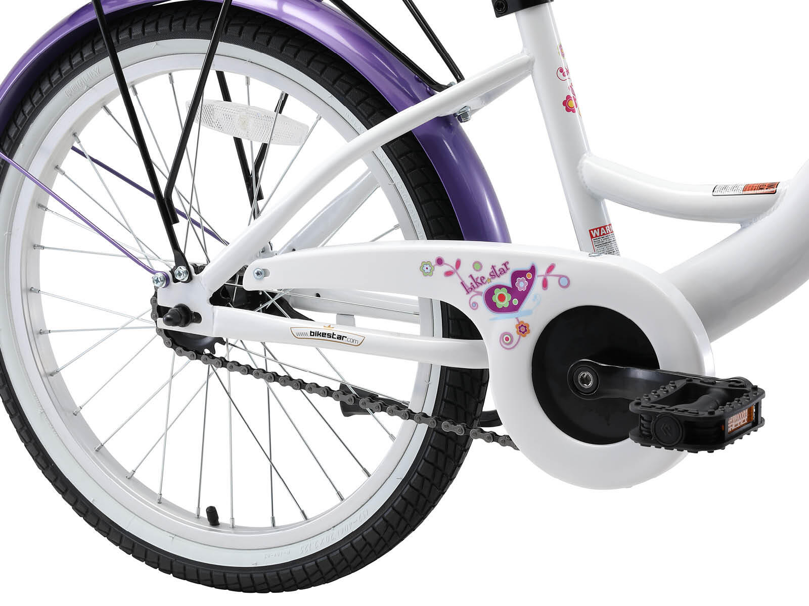 Bikestar kinderfiets Classic 20 inch lila/wit 4/7