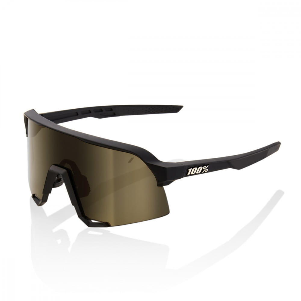 100% S3 - Spiegelende lens - Soft Tact Zwart