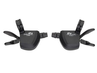 R9 road xpress flat bar shifter 2x9 speed - zwart
