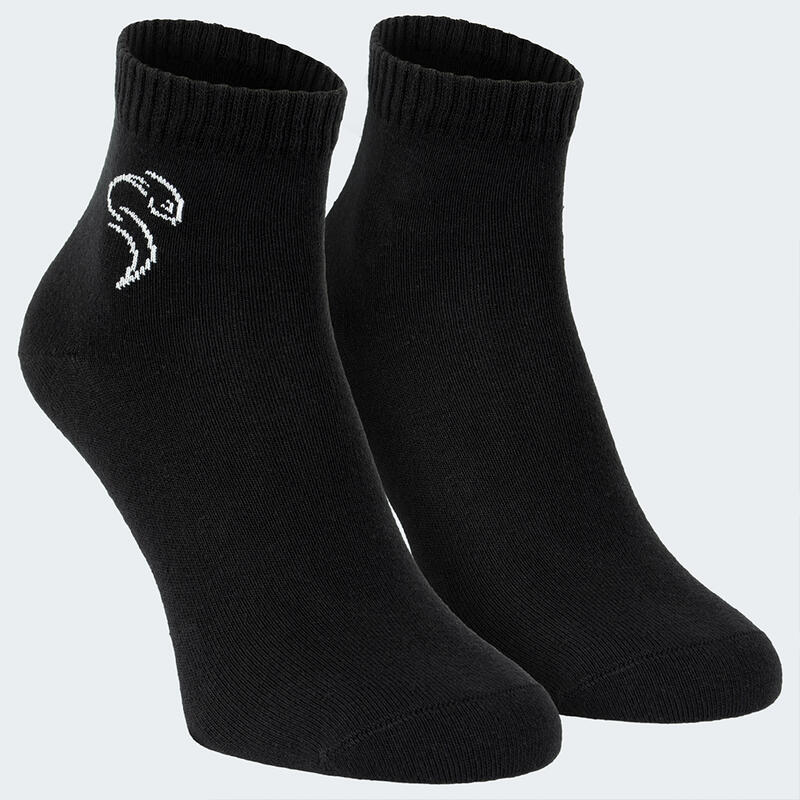 Quarter Sneaker Socken | 3 Paar | Damen und Herren | Schwarz