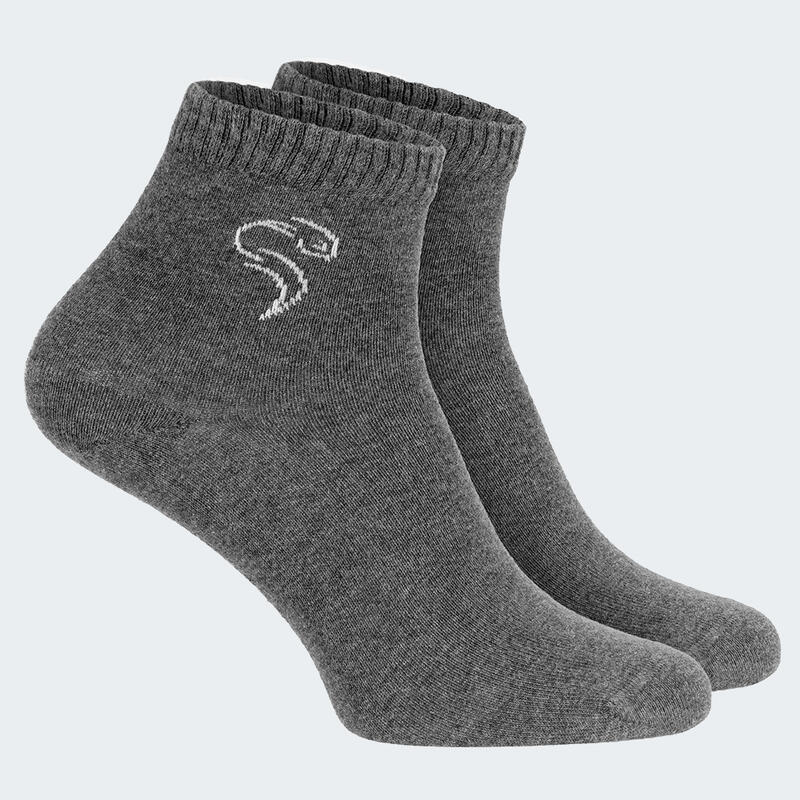 Quarter Sneaker Socken | 3 Paar | Damen und Herren | Dunkelblau/Blau/Grau