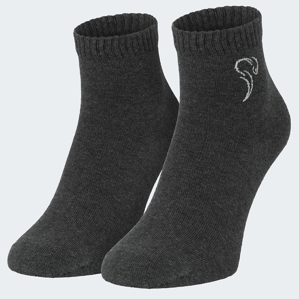 Quarter chaussettes | 3 paires | Femmes et hommes | Anthracite/Gris/Gris clair 3/7