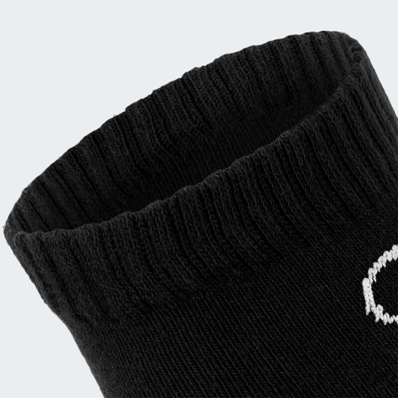 Quarter chaussettes | 3 paires | Femmes et hommes | Noir