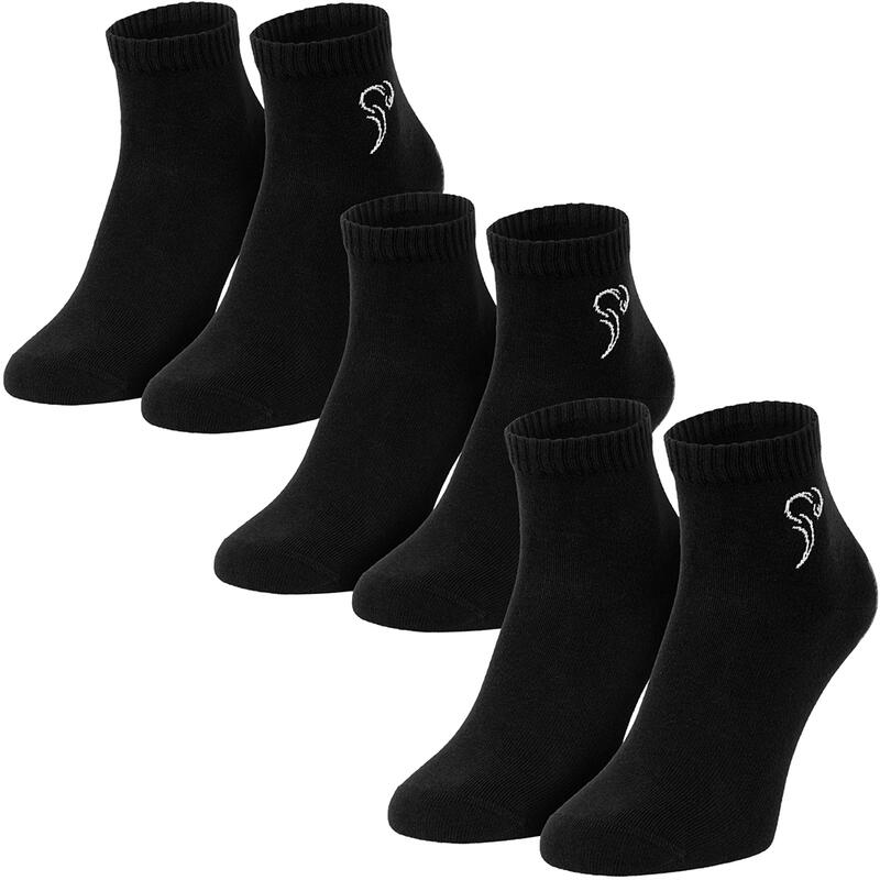 Calcetines medios | 3 pares | Mujer y hombre | Negro