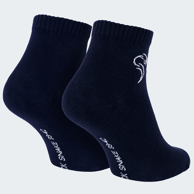 Quarter chaussettes | 3 paires | Femmes et hommes | Bleu foncé/Bleu/Gris