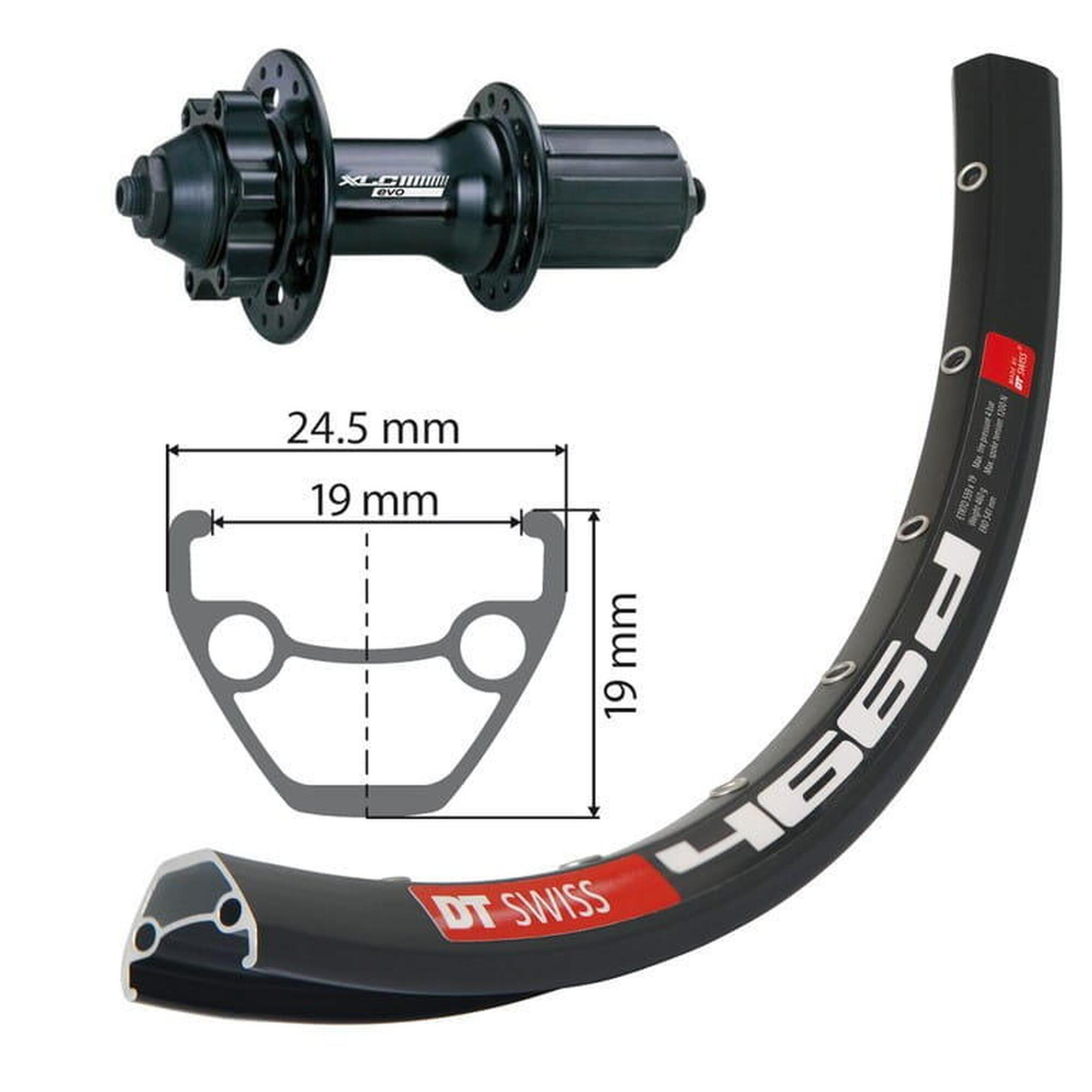 DT Swiss D466 Disc 26/27.5/29 inch achterwiel