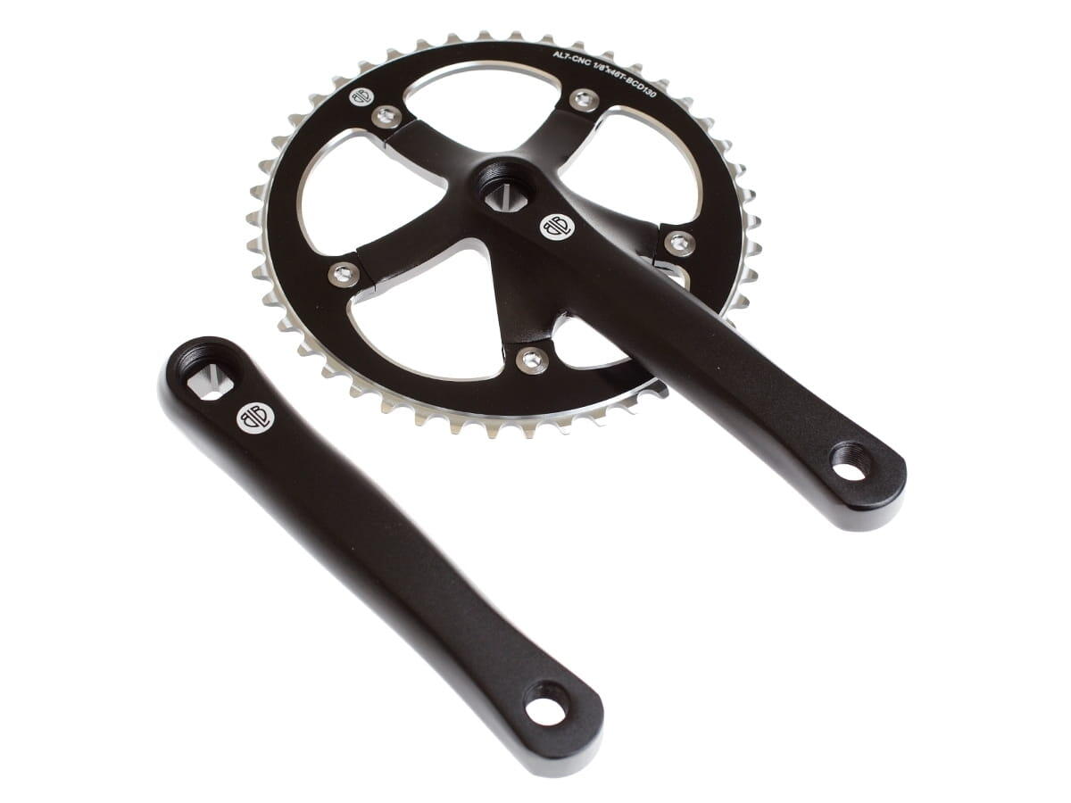 BLB BRICK LANE BIKES Track crankstel 165mm - mat zwart