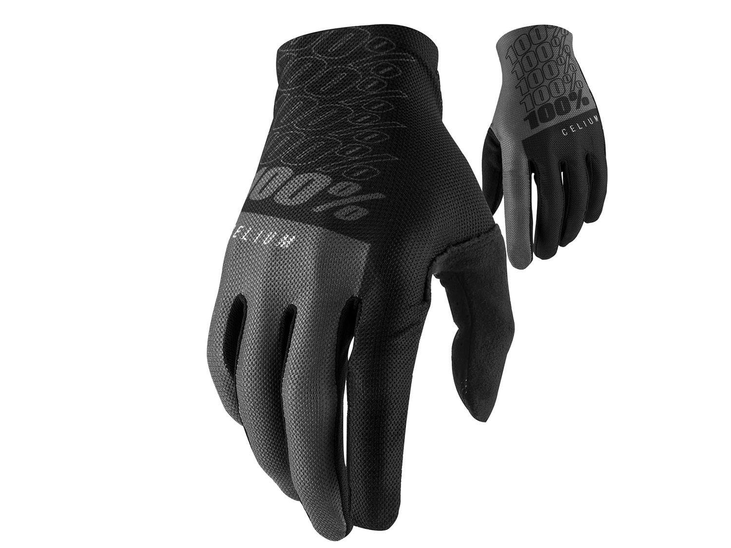 100% Guantes Celium - negro/gris