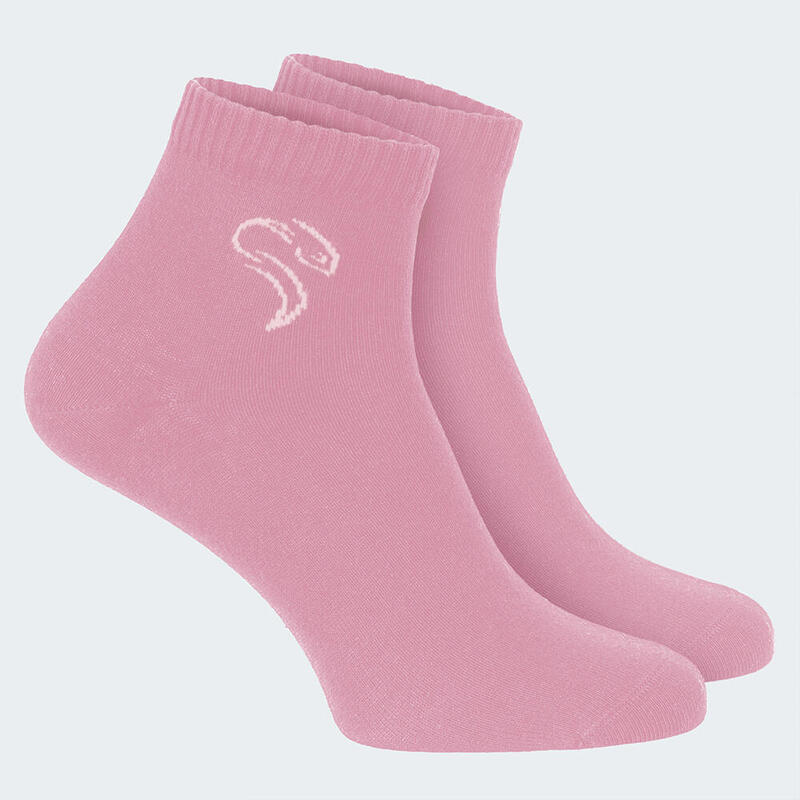 Quarter chaussettes | 3 paires | Femmes et hommes | Blanc/Rose/Aprikot