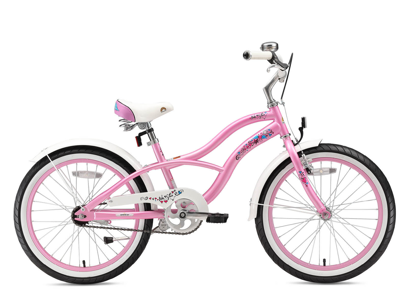 BIKESTAR Bikestar kinderfiets Cruiser 20 inch roze