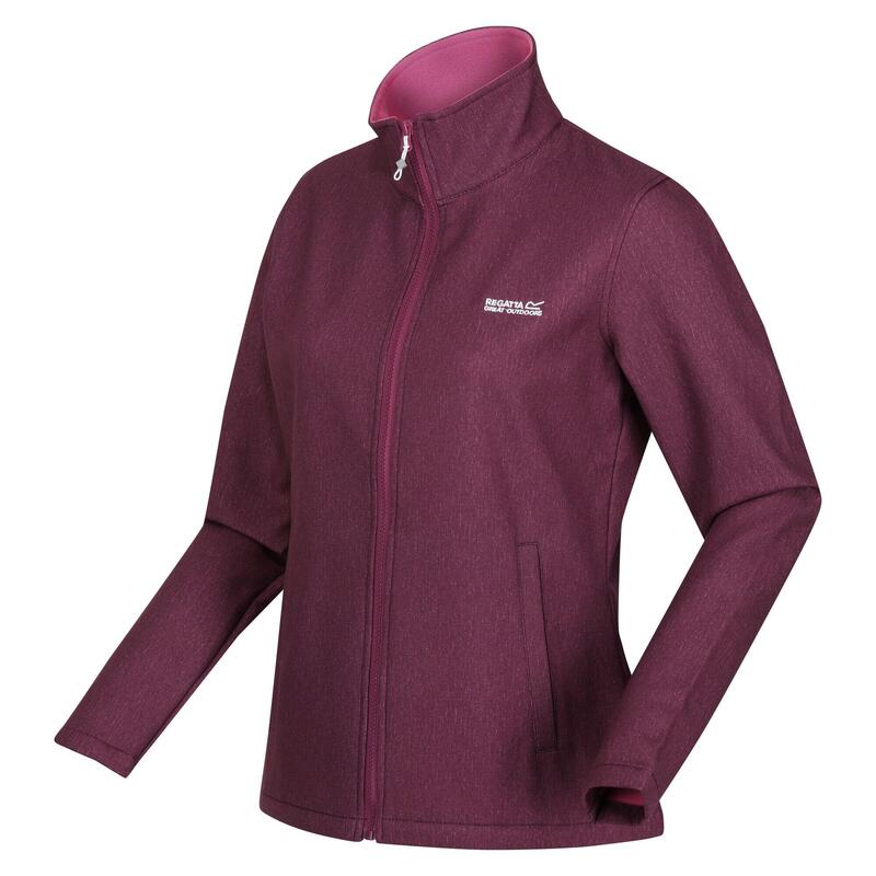 Softshelljacke Connie V Wandern/Outdoor/Trekking Damen AmaranthMarl Wasserdicht