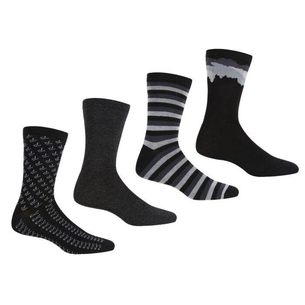 Lifestyle Mens Walking 4 Pair Pack Socks 2/3