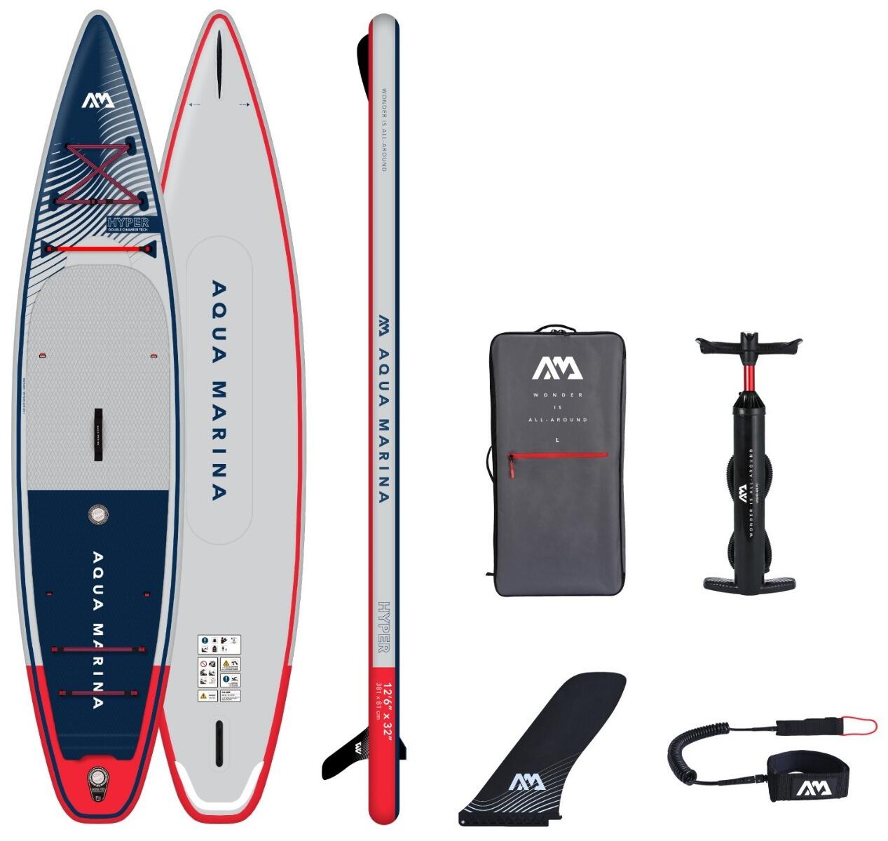 Aqua Marina HYPER 12ft6 / 381cm Touring Stand Up Paddle Board Package 1/7