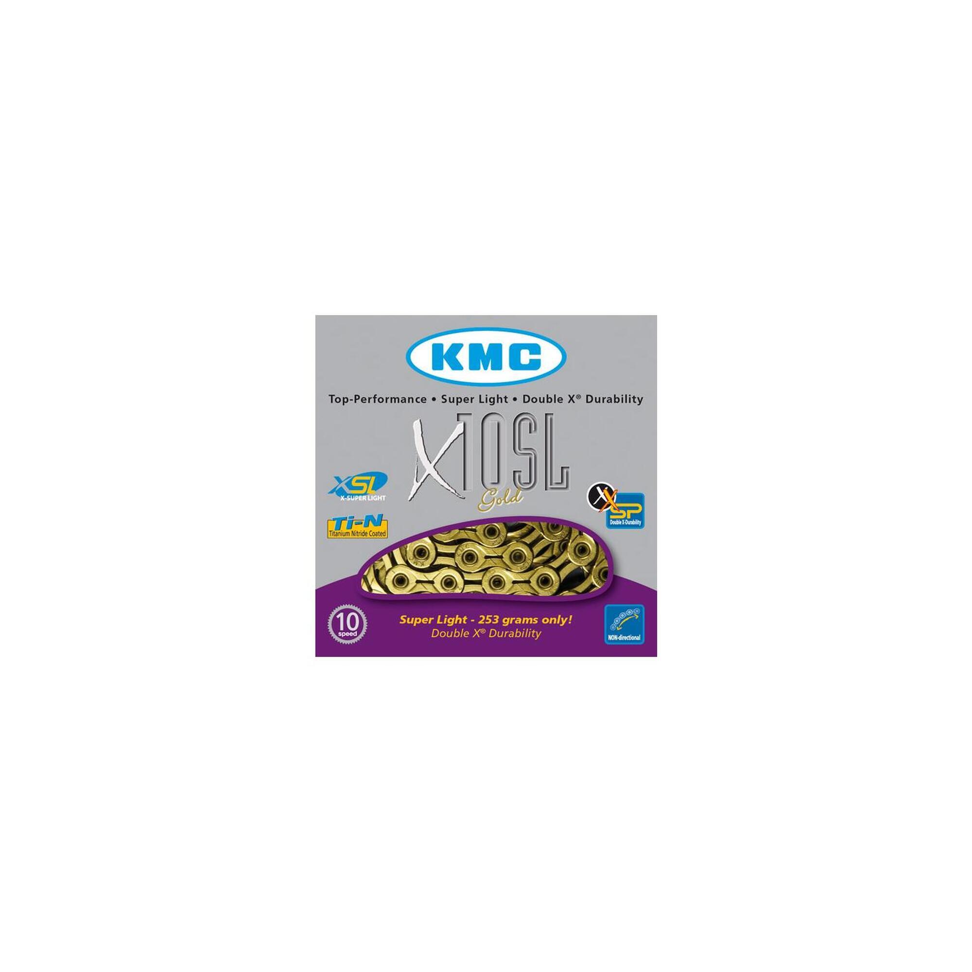 Chain KMC X10SL gold 114s