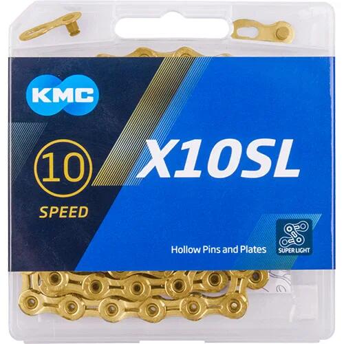 Cadena kmc x10 sl oro 114p 10v