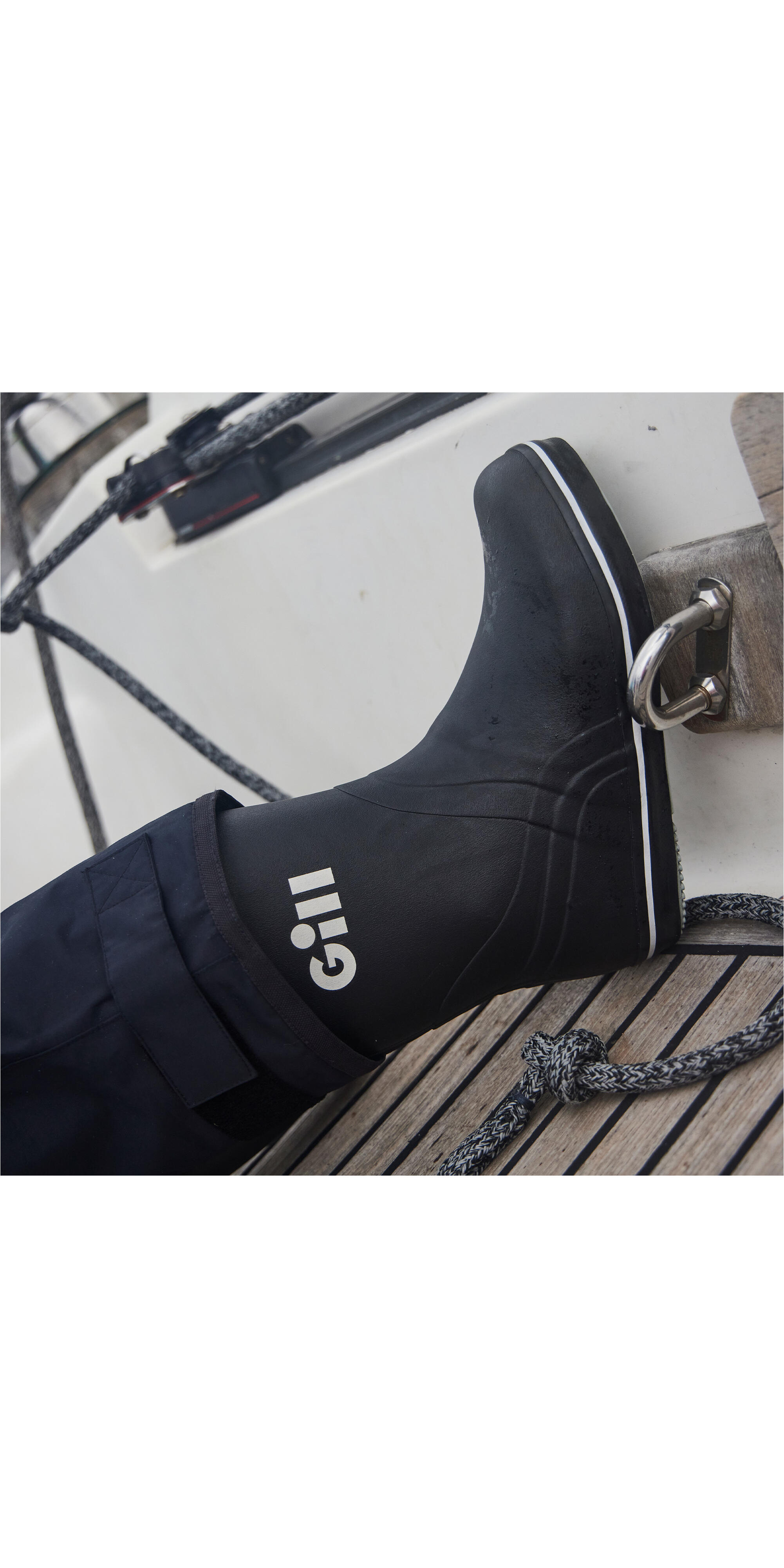 Korte rubberen cruising laars unisex zwart 7/7