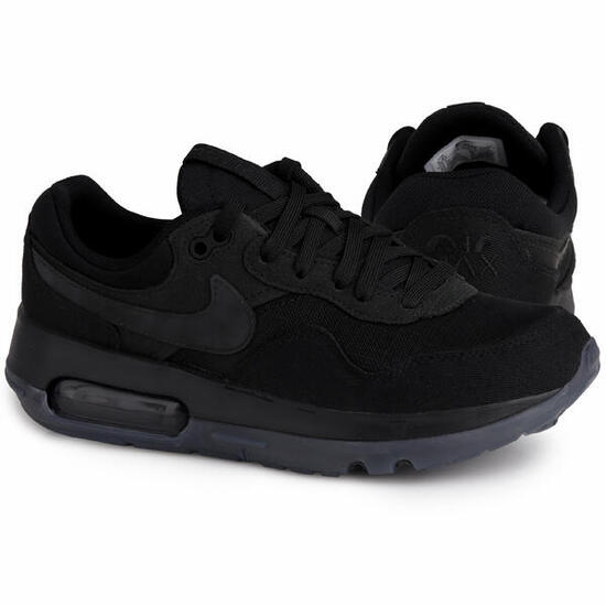 Scarpe Sportive Motivo Pelle ScamosciataBambini Nike Air Max Nero