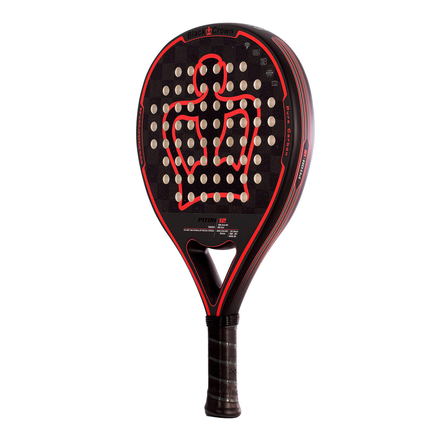 Raquete de Padel Adulto Black Crown Piton 12 2/6