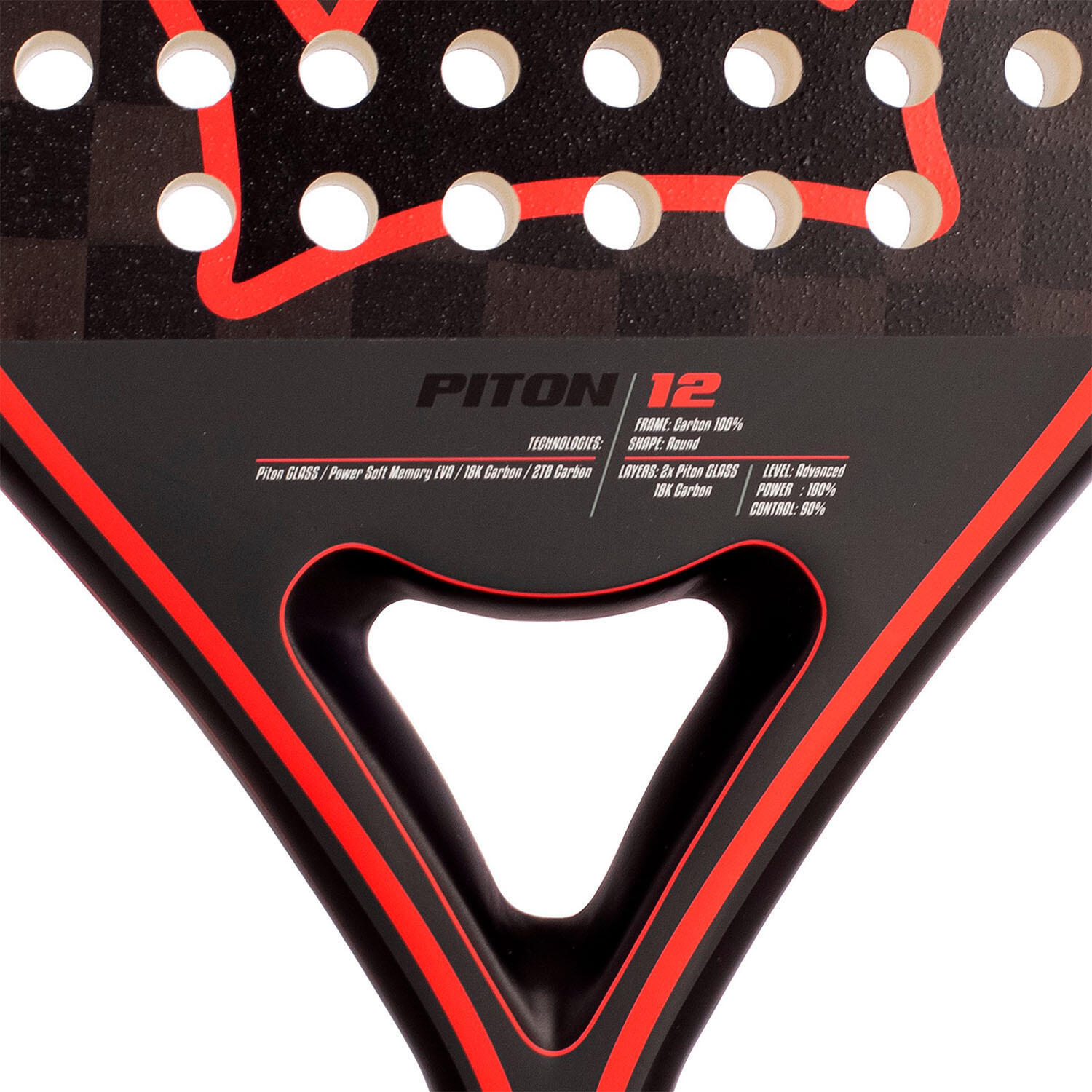 Raquete de Padel Adulto Black Crown Piton 12 4/6