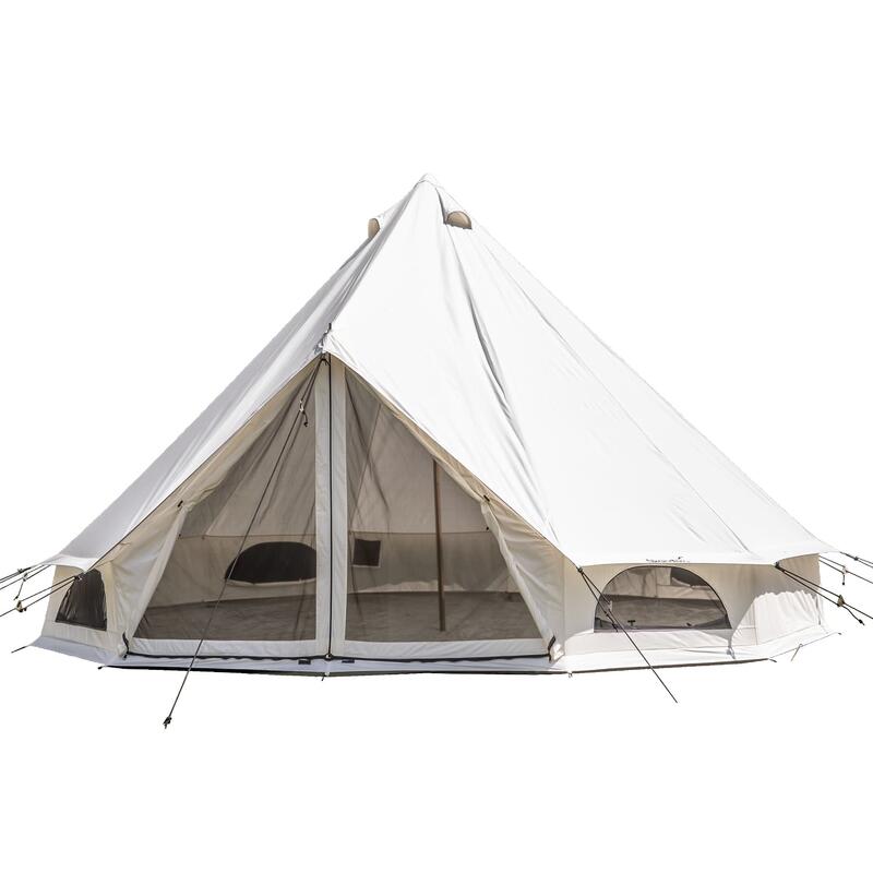 Tente Tipi 400 Coton Technique - camping - 8 personnes, tapis de sol cousu