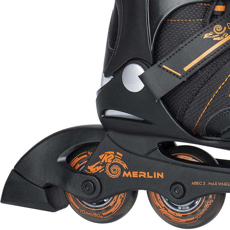 Gyerek állítható görkorcsolya - K2 Merlin black/orange