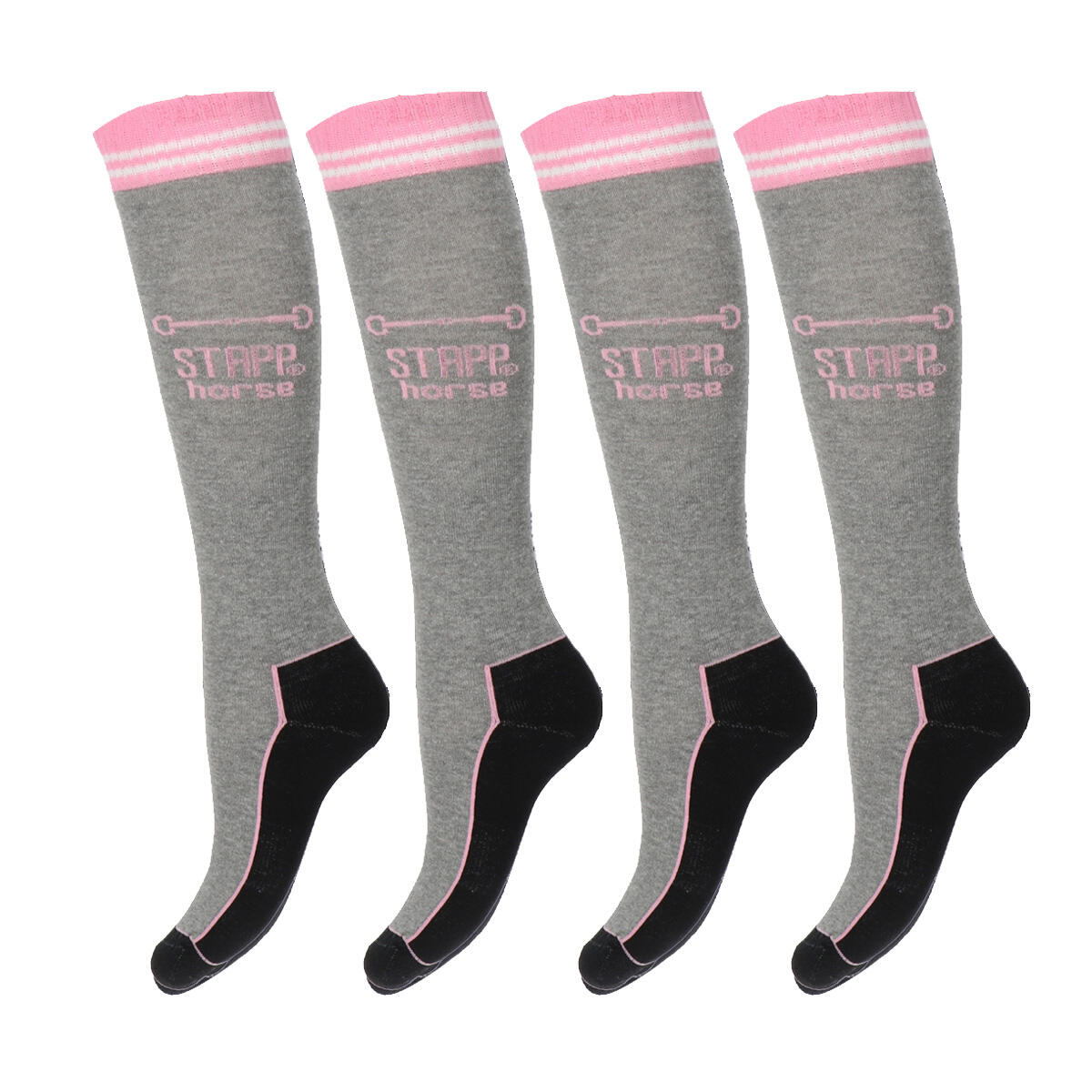 STAPP HORSE Paardrijsokken 4-pack Horse Bit Grijs