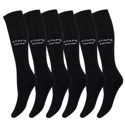 Chaussettes d'équitation, lot de 6 Ultra Fines Marine
