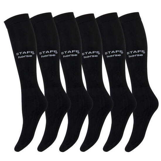 Chaussettes d'équitation, lot de 6 Ultra Fines Marine