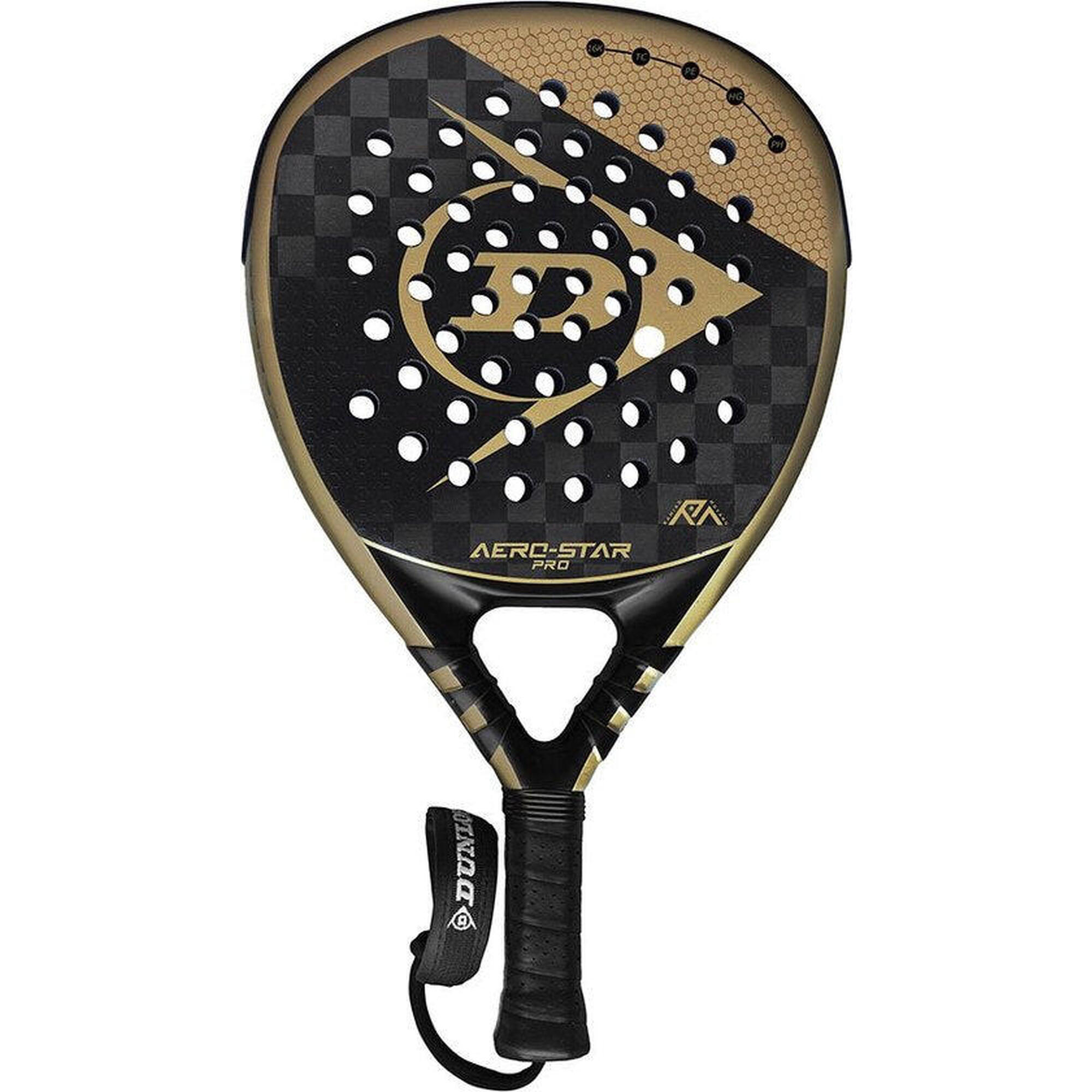 Dunlop Aero-Star Pro 16K (Diamant) - 2023 padel racket zwart/goud