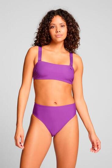 Braguita de bikini de cintura alta Morado