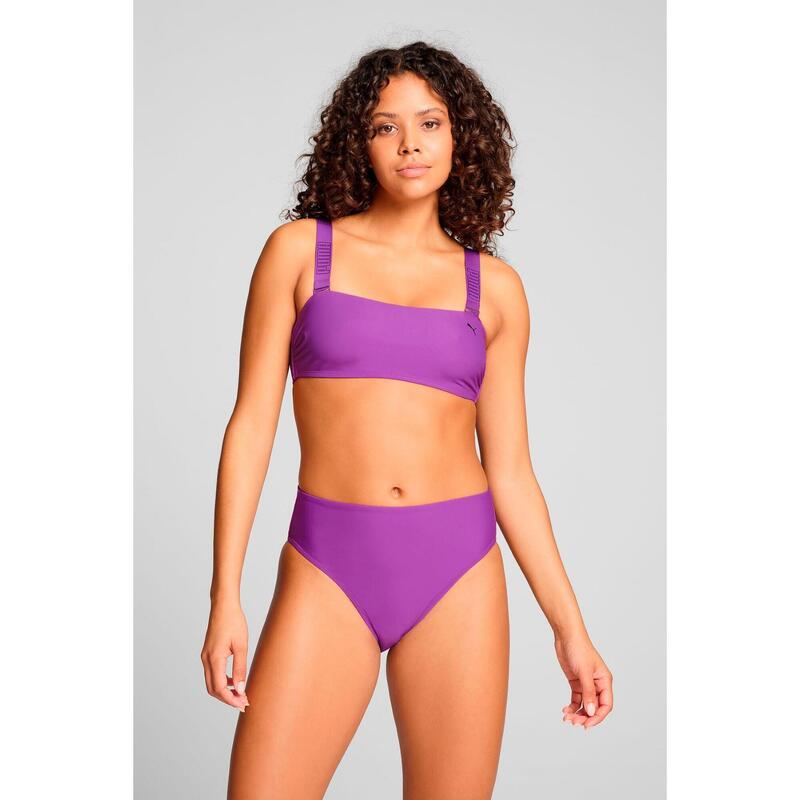 Bas de maillot taille haute Violet