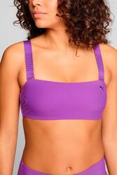 Haut de maillot bandeau Violet femme