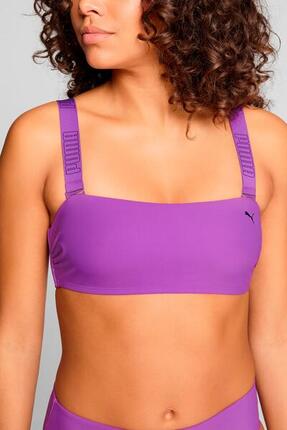 Haut de maillot bandeau Violet femme