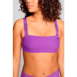 Haut de maillot bandeau Violet femme