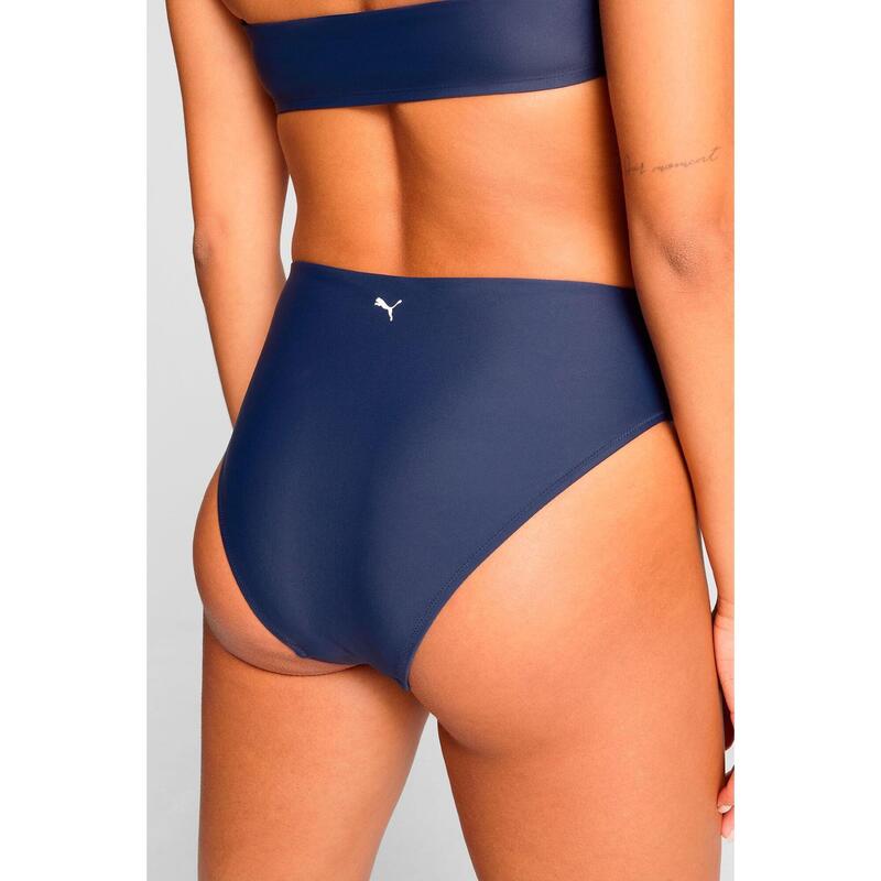 Dół od bikini z wysokim stanem, granatowe