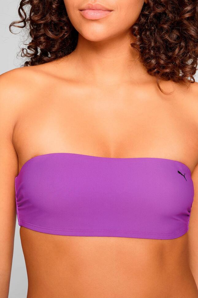 Góra od bikini Bandeau w kolorze fioletowym