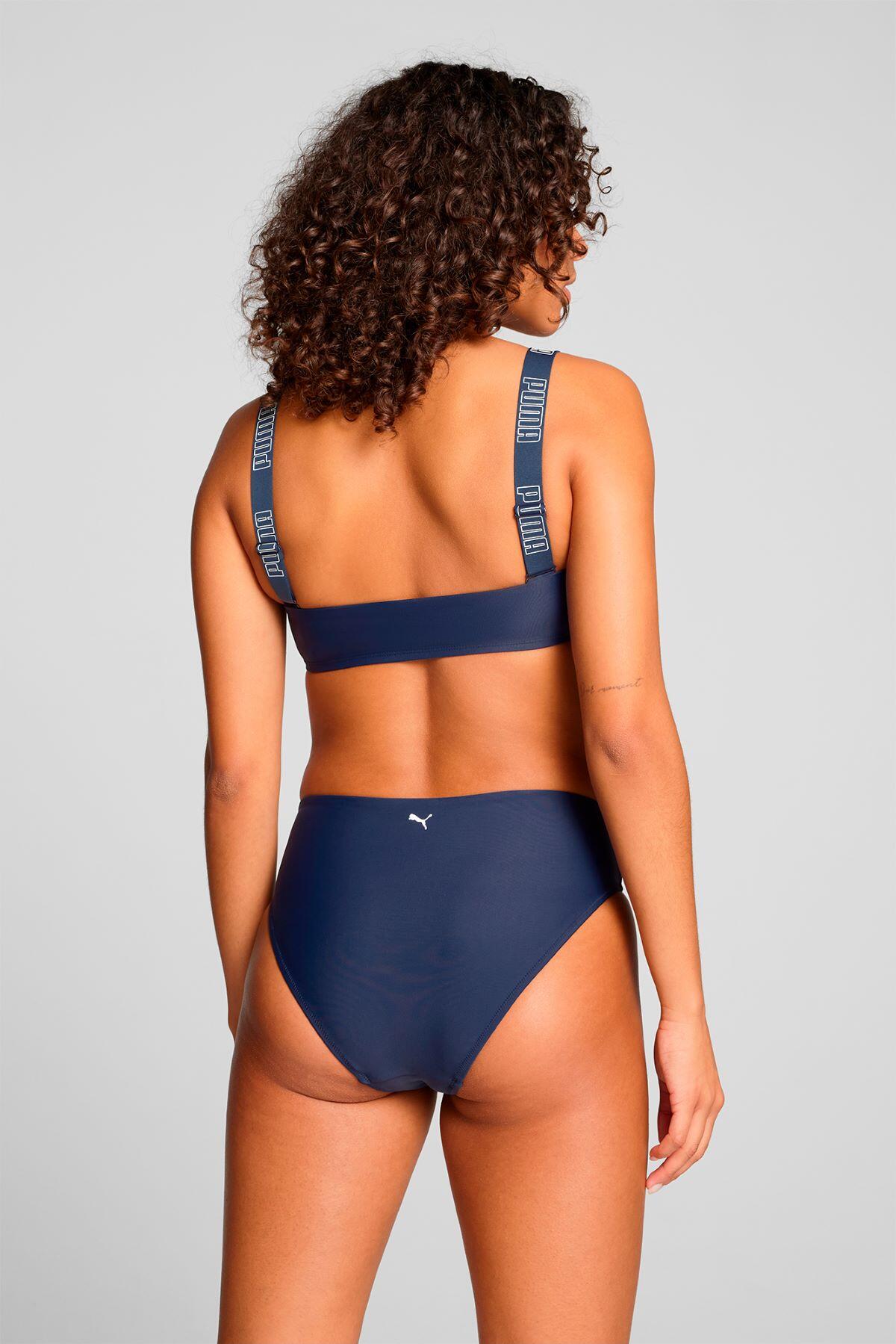 Bas de maillot taille haute Bleu Marine 2/5