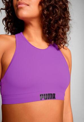Haut de maillot encolure haute violet