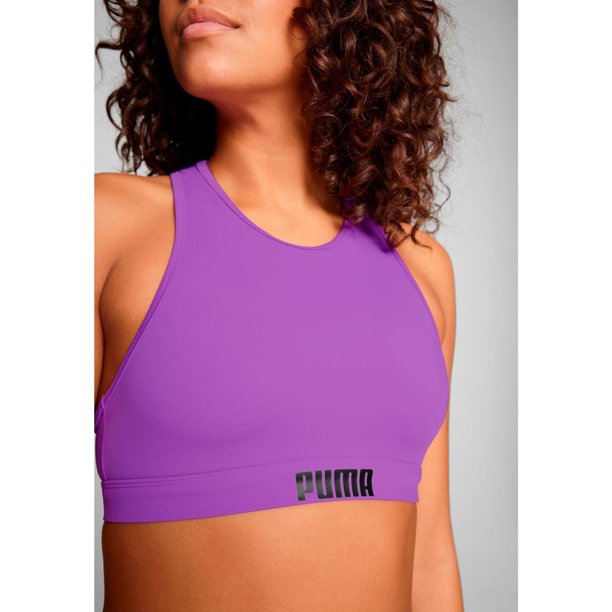 Puma - Haut De Maillot Encolure Haute Violet - Brassière De Bain - Violet - Decathlon